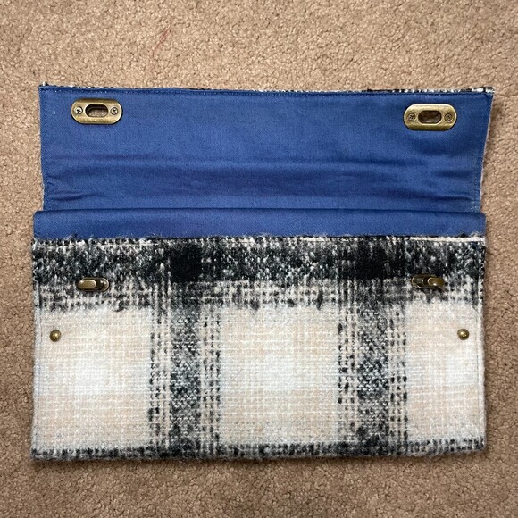 Anthropologie Schuler & Sons‎ Philadelphia Plaid Clutch Bag Purse - Picture 3 of 8
